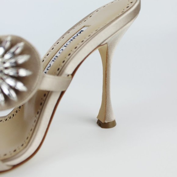 NEW MANOLO BLAHNIK Skysan Crystal Heeled Sandals - Picture 10 of 15